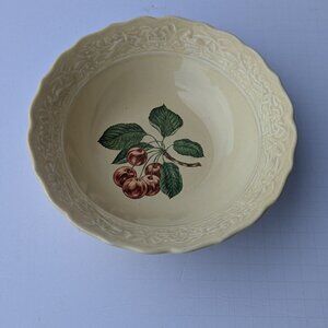 Vintage Serving 7.5" Bowl Fruit Embossed Edge